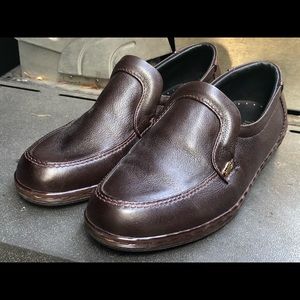 Taminto 951 women's brown leather slip on shoes